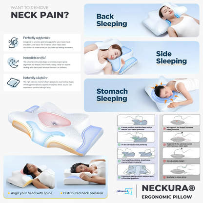 Neckura® Orthopedic Pain Relief Pillow